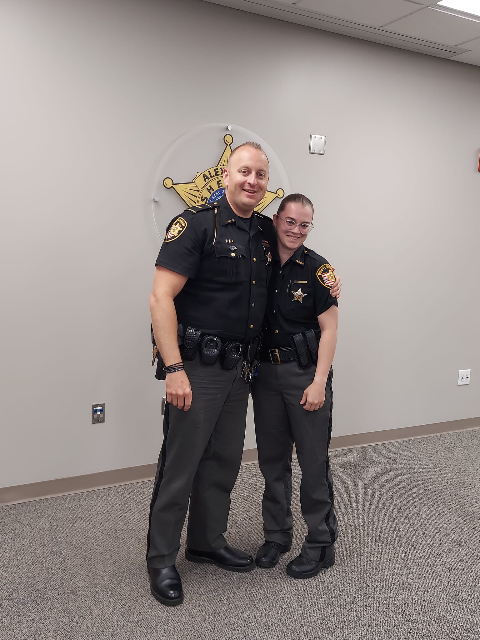 Deputy Kayla Doss with Sheriff Lape