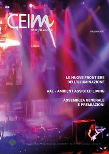 CEI Magazine 2017-06 - Giugno 2017 | TRUE PDF | Mensile | Professionisti | Elettricità
CEI Magazine vuole essere non solo uno strumento di informazione e aggiornamento per i lettori, ma vuole offrire un servizio strutturato attraverso il quale poter interagire con i propri utenti utilizzando le nuove possibilità offerte dalla tecnologia. L'utilizzo delle tecnologie informatiche offre infatti nuove opportunità di comunicare e interagire tra il CEI ed i propri utenti e permette loro allo stesso tempo di poter usufruire di servizi all'interno di un unico contesto istituzionale.
I contenuti sono organizzati in rubriche per facilitare il lettore ad orientarsi e seguono una struttura redazionale tradizionale, con l'editoriale in primo piano, seguito dall'attualità, nel quale ogni mese trovano spazio tutte le notizie inerenti alle attività e agli eventi in corso, le novità editoriali e normative, le promozioni, le iniziative su temi di particolare rilevanza e interesse. Qui saranno pubblicati su ogni numero i calendari aggiornati dei Convegni e Seminari e dei Corsi di Formazione.