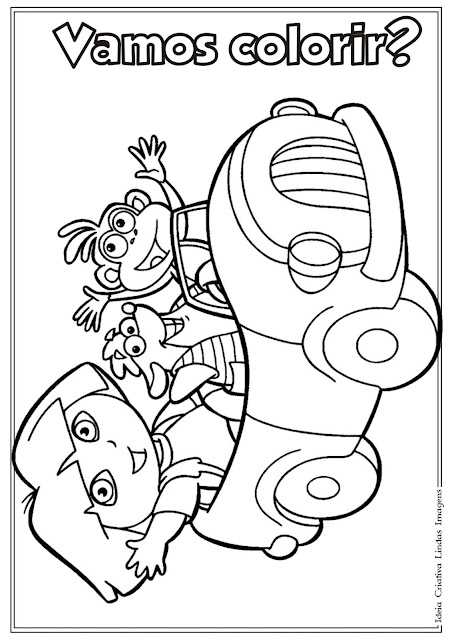 Desenho da Dora a Aventureira para colorir