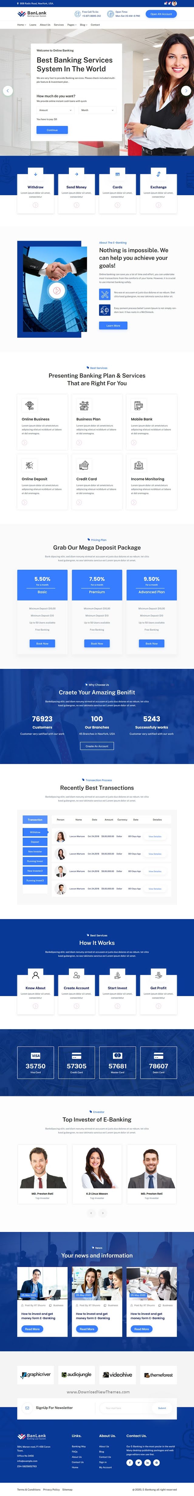 Banking and Loan Website Template