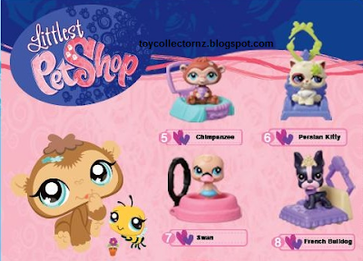 McDonalds Littlest Pet Shop Happy Meal Toys 2008 Set of 4