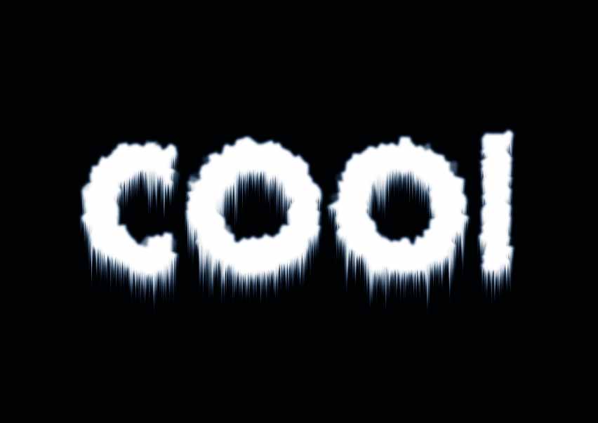 Freezing text Effect