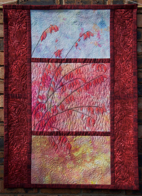 hand dyed fabric quilt