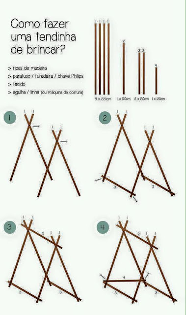 como fazer uma tenda para criança