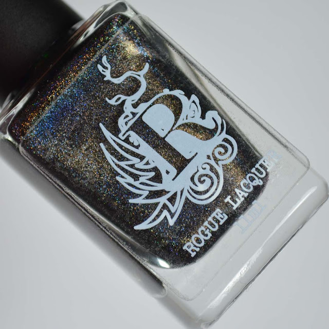 black holographic nail polish