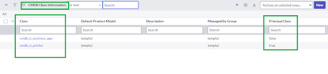 Principal CI Class table,where to check the class as principal,property for cmdb ci classes