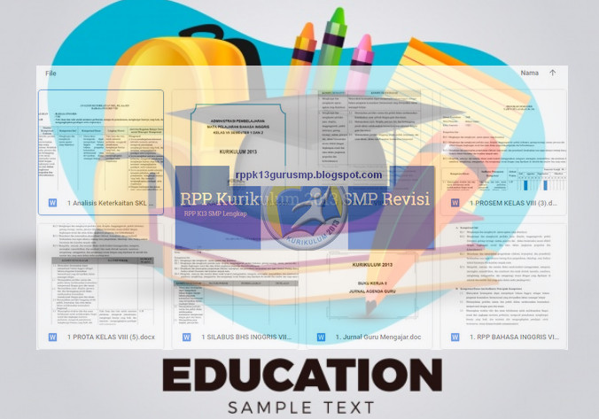 RPP SMP Kurikulum 2013 Revisi 2018 Bahasa Inggris