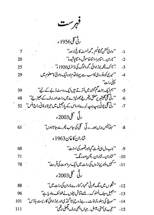 Ratti Gali Safarnama By Mustansar Hussain Tarar PDF Download