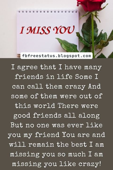 Missing You Messages for Friends