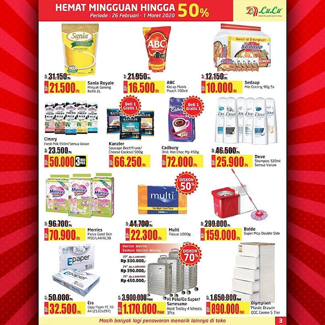 #LuluStore - #Katalog Hemat Mingguan Diskon s.d 50% Off (26 Feb - 01 Mar 2020)