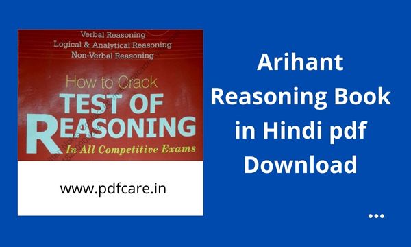 Arihant Reasoning Book in Hindi pdf download, Arihant Reasoning Book for all Competitive Exams, Arihant Reasoning Book PDF