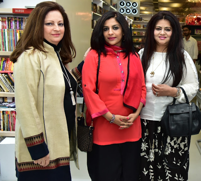 Theatre Personality Sita Raina, Politician and Anchor Shazia Ilmi with Nelofar Currimbhoy