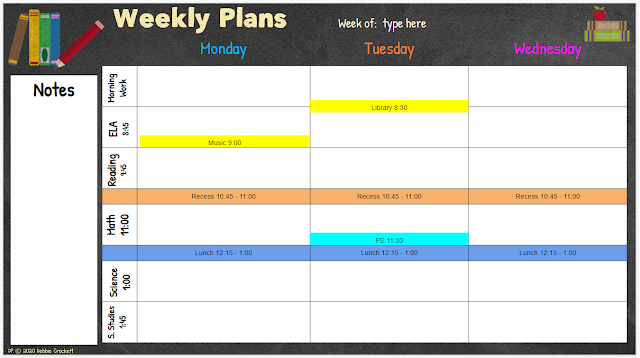 For more planning space you can split the days on your planner.