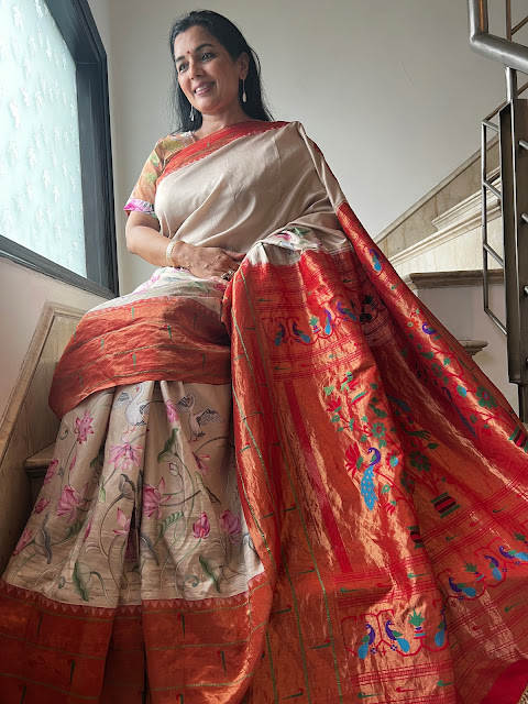 A Resurgence of Elegance: The Vintage Revived Red Jangla Jaal Ektara Silk Banarasi Saree