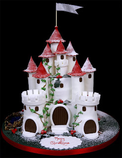 Beautifully decorated Christmas cake Photograph