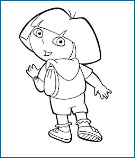 new Dora the explorer coloring pages for kids ideas