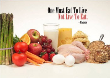 eat to live, not live to eat
