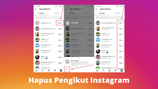 Cara menghapus followers Instagram