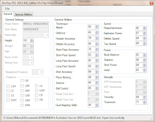 PES 2013 BAL Editor v1.2 by Omar Ahmed