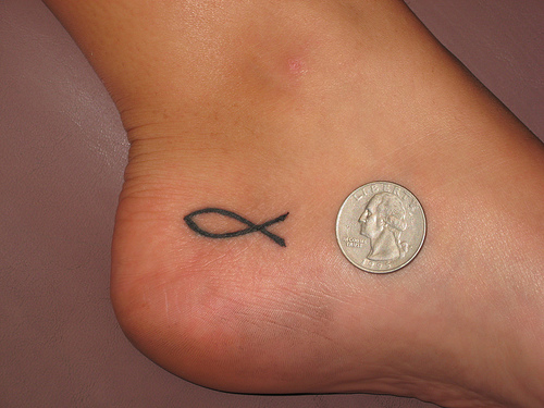 Jesus Fish Tattoo - jesus fish tattoo by Jason Ackerman: TattooNOW : 35 christian tattoos on wrist.