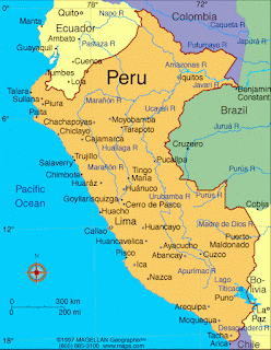 Peru - Bản đồ địa lý của Peru