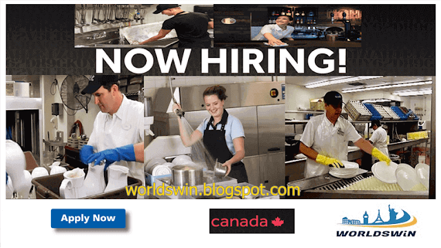 hiring now we need Steward - Dishwasher for work in canada 