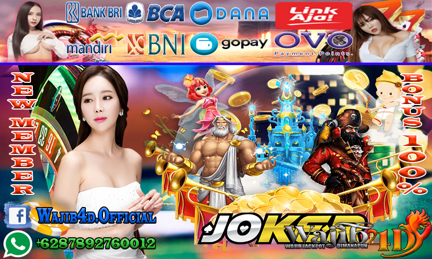 WAJIB4D BANDAR BONUS NEW MEMBER 100% DALAM JUDI BETTINGAN SLOT ONLINE