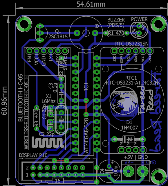 Bottom Layout controller jws arduino p10