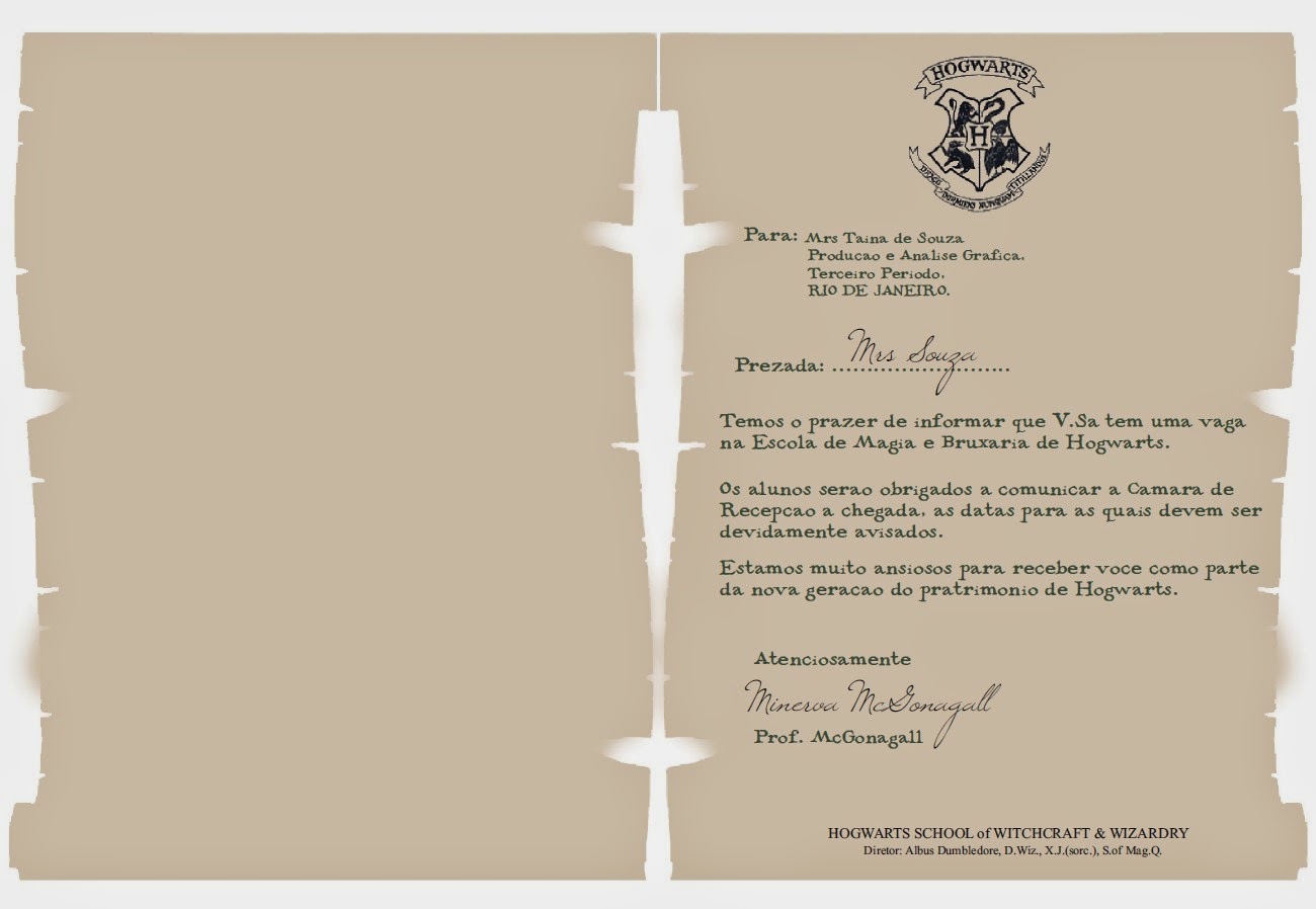 Coleção de Suvenirs : Carta de Hogwarts - Passo a Passo