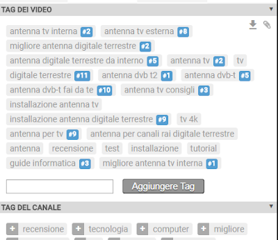 tag keyword youtube