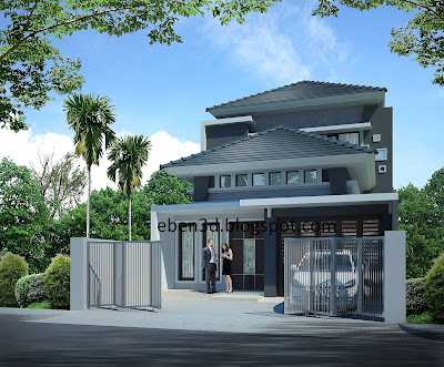 Render rumah tinggal