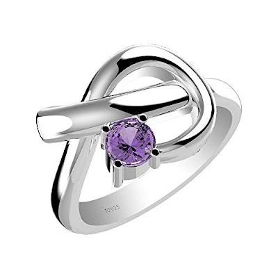 amethyst silver rings