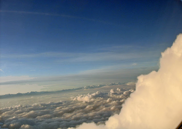 Swiss Alps amidst clouds