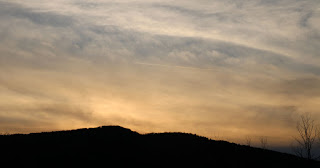 Close up of the strange awesome colour on the horizon