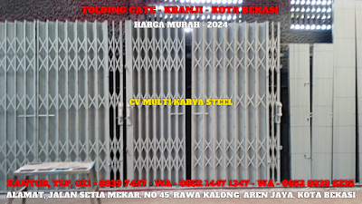 GAMBAR, DAFTAR, HARGA, PINTU, LIPAT, FOLDING GATE, BESI, GALVALUM, PVC, PER METER, MURAH, KRANJI, TERBARU, 2024