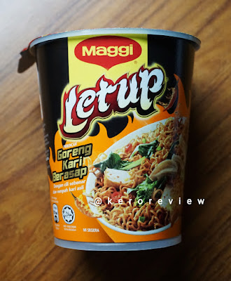 รีวิว แม็กกี้ บะหมี่กึ่งสำเร็จรูปแบบถ้วย รสผัดผงกะหรี่เผ็ด (CR) Review Instant Cup Noodles Letup Goreng Kari Berasap Flavor, Maggi Brand.