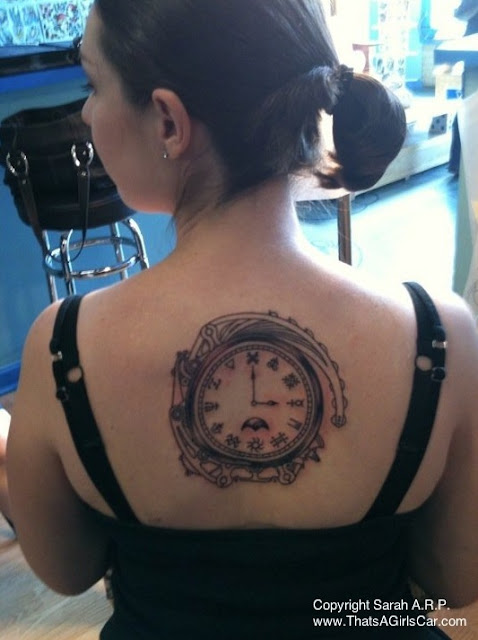 Girls with Clock Tattoos