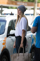 Tennis Player Eugenie Bouchard at Melbourne Airport