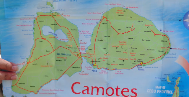 map of camotes island cebu