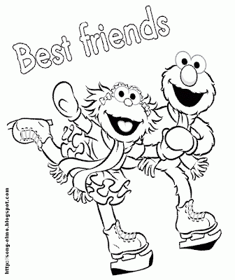 Love  Coloring Pages on More About Elmo