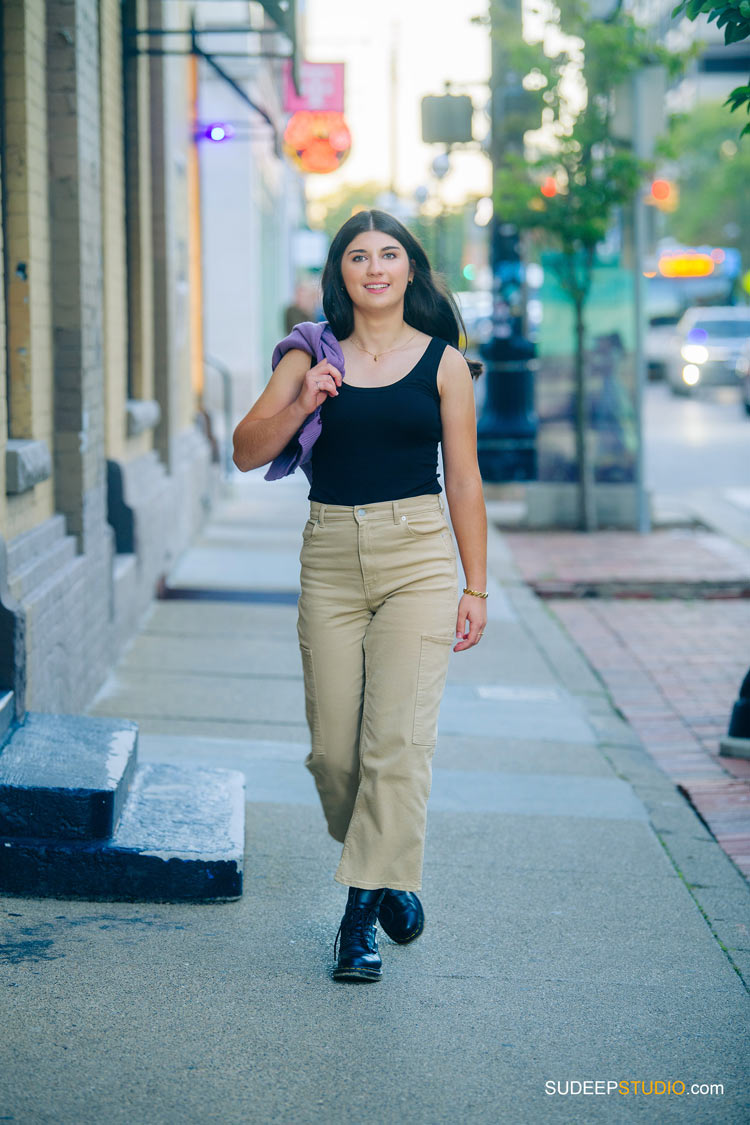 Senior Pictures for Girls in Urban Downtown by SudeepStudio.com Ann Arbor Senior Portrait Photographer