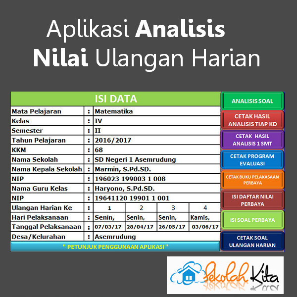 Aplikasi Analisis Nilai Ulangan Harian