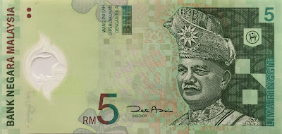 5 Ringgit Malaysia banknote