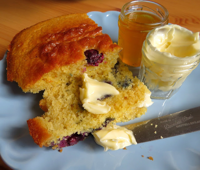 Blueberry & Vanilla Breakfast Cornbread