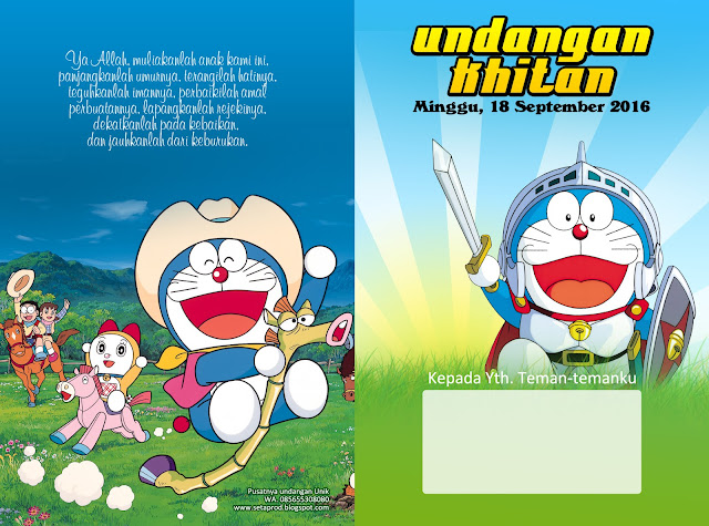 Percetakan Murah Lamongan Undangan Nikah Model Doraemon  Murah