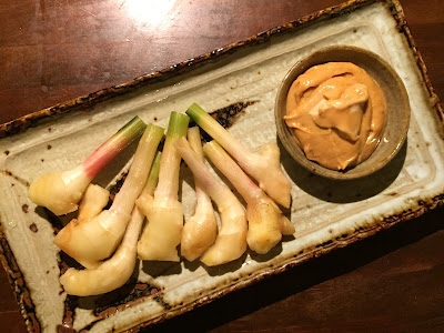 出来上がり：葉生姜の味噌マヨ添え