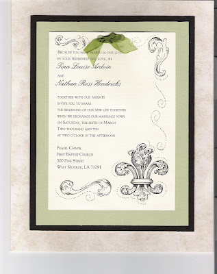 I still do these wedding invitations I embellish the original and custom
