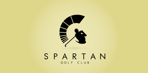 Spartan golf club logo design