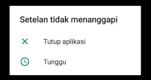 Setelan tidak menanggapi