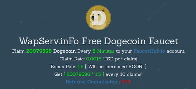 WapServ inFo free Doge Faucet